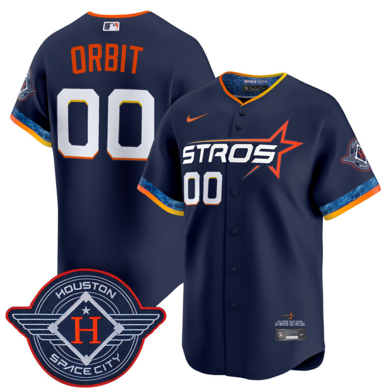 Men Custom Houston Astros blue 2025 City Connect Vapor Limited Stitched Jersey